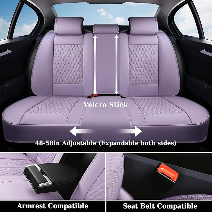 Universal Seat Covers — Full Set — Purple