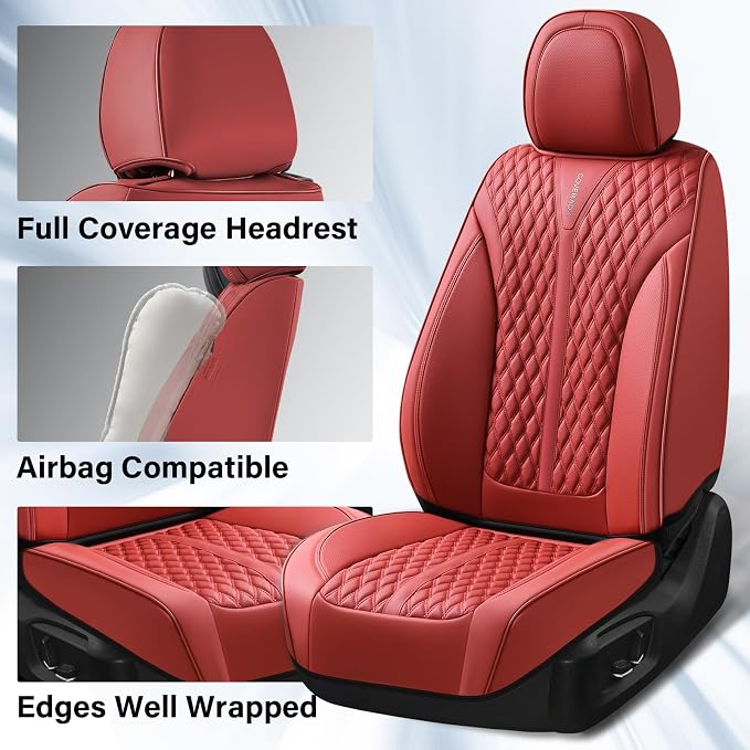 Universal Seat Covers — Full Set — Red