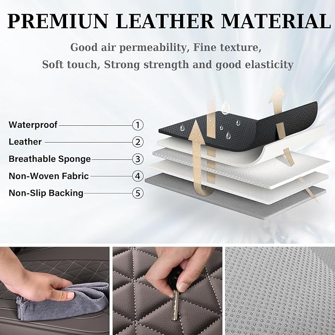 Seat Covers for Multiple Vehicles — Front Seat — Coffee