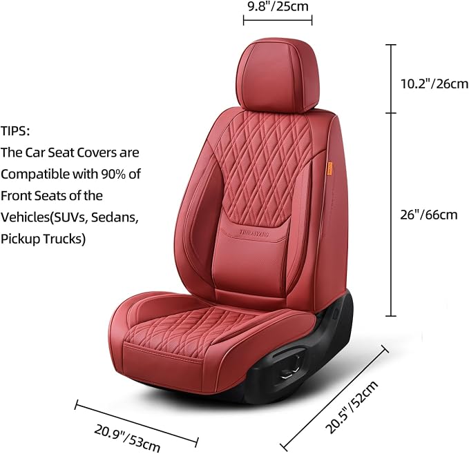Universal Seat Covers — Front Seat — Red