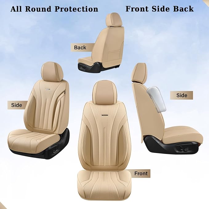 Universal Seat Covers — Front Seat — Beige
