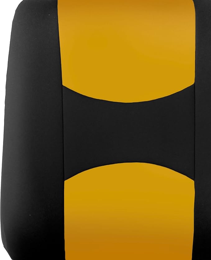 Universal Fabric Seat Covers — Front Seat — Yellow