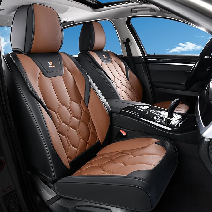 Universal Seat Covers — Front Seat — Black / Brown