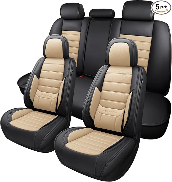 Universal Seat Covers — Full Set — Brown / Beige