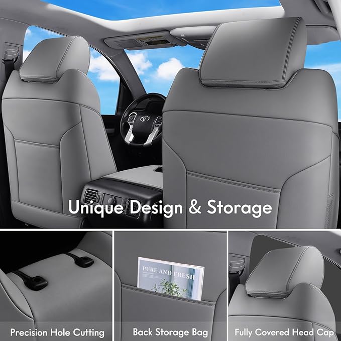 Seat Covers for Toyota Tacoma — Front Seat — Gray
