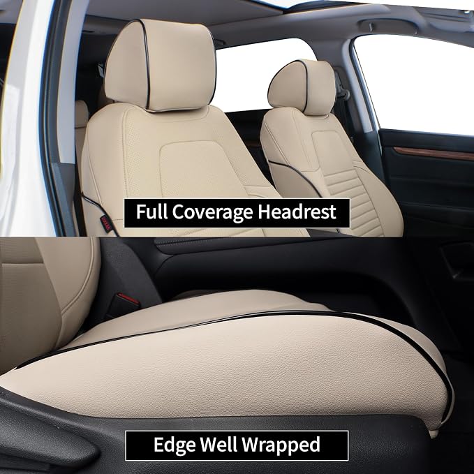 Faux Leather Seat Covers for Honda CR-V — Full Set — Beige
