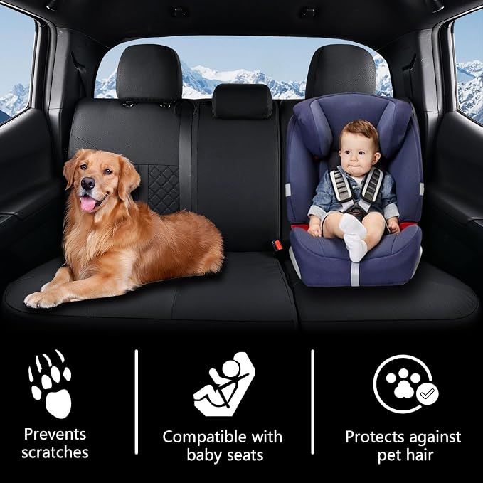 Seat Covers for Toyota Tacoma — Full Set — Black