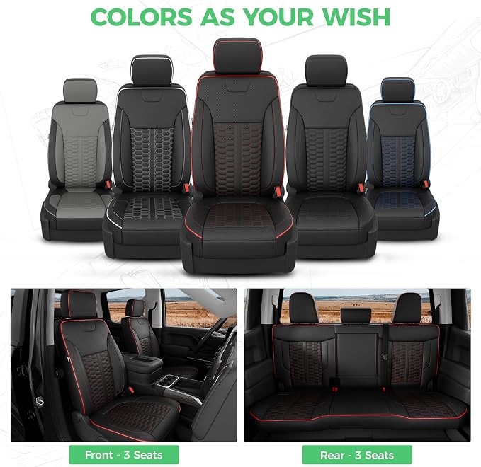 Faux Leather Seat Covers for Chevrolet Silverado / GMC Sierra