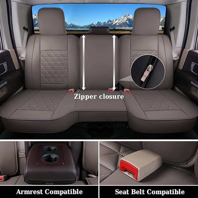 Seat Covers for Multiple Vehicles — Full Set — Coffee
