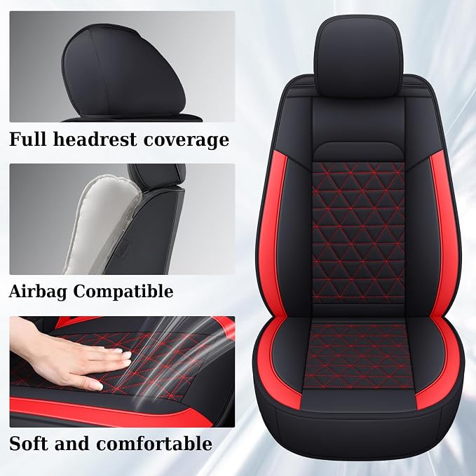 Seat Covers for Multiple Vehicles — Full Set — Red