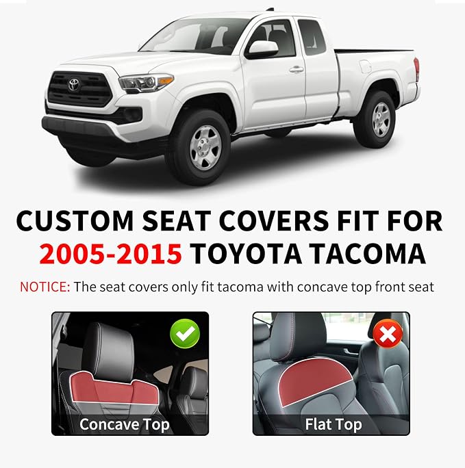 Seat Covers for Toyota Tacoma — Front Seat — Black