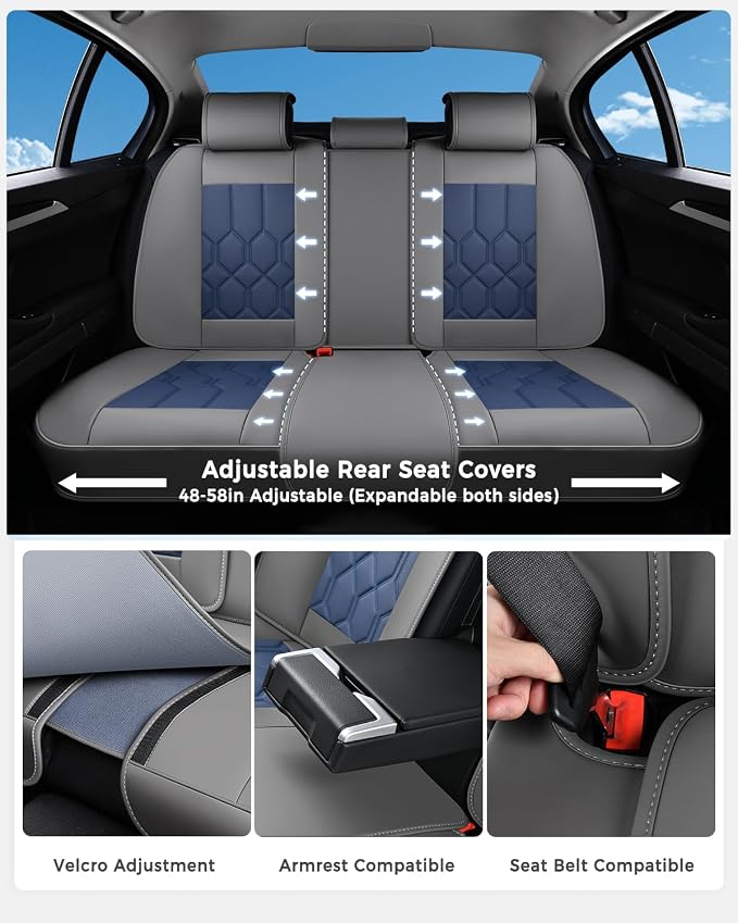 Universal Seat Covers — Gray / Blue