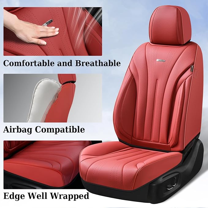 Universal Seat Covers — Full Set — Red