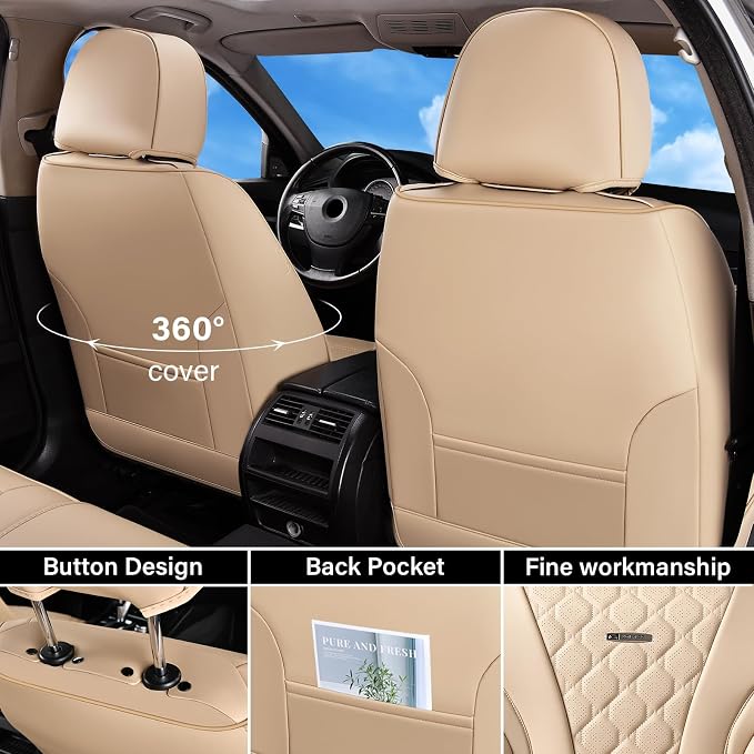 Universal Seat Covers — Front Seat — Beige