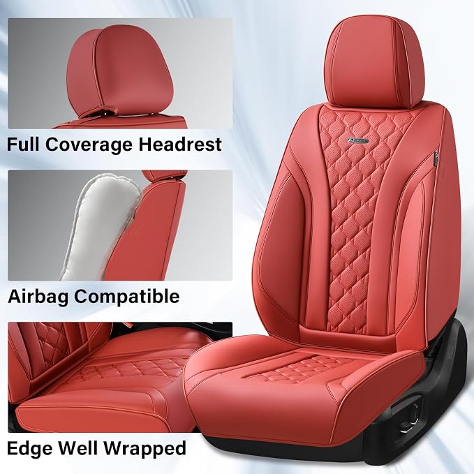 Universal Seat Covers — Front Seat — Red