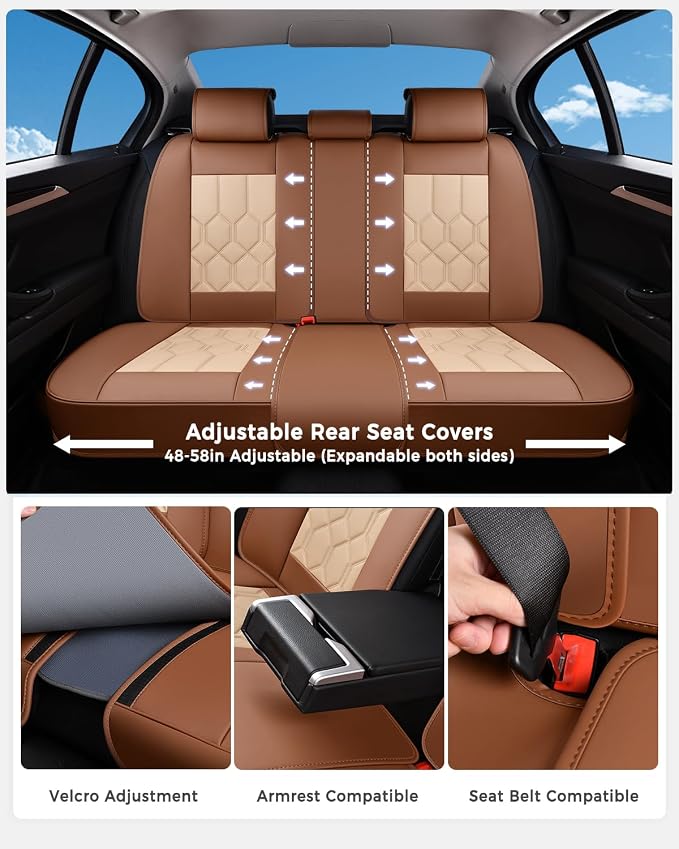 Universal Seat Covers — Brown / Beige