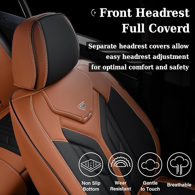 Universal Seat Covers — Front Seat — Black / Brown