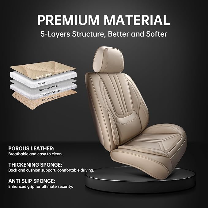 Universal Seat Covers — Full Set — Beige