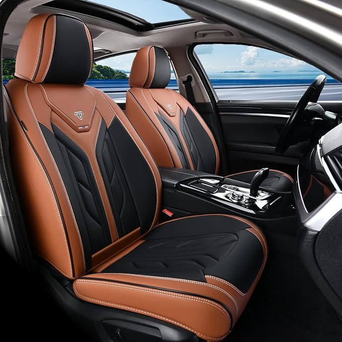 Universal Seat Covers — Full Set — Black / Brown