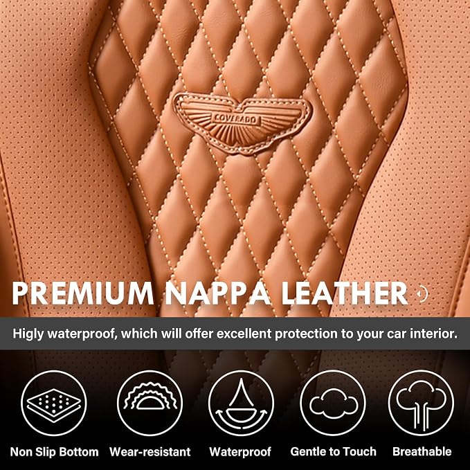 Universal Seat Covers — Front Seat — Brown