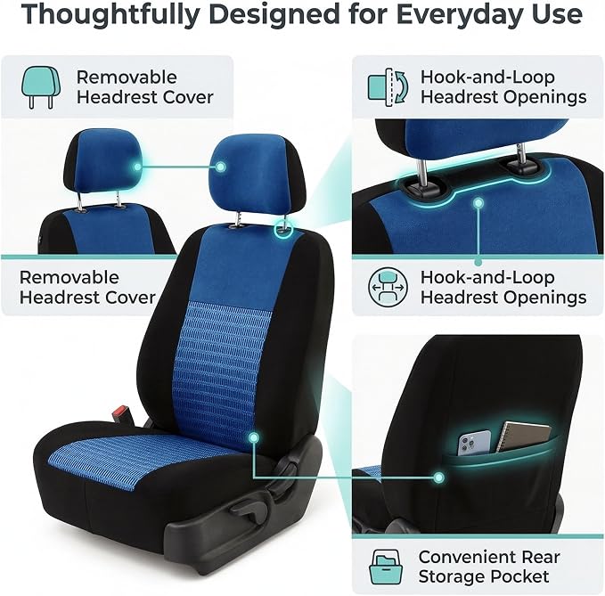 Universal Seat Covers — Front Seat — Blue