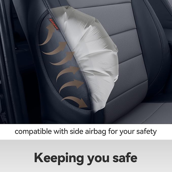 Seat Covers for Toyota Tacoma — Front Seat — Black / Gray
