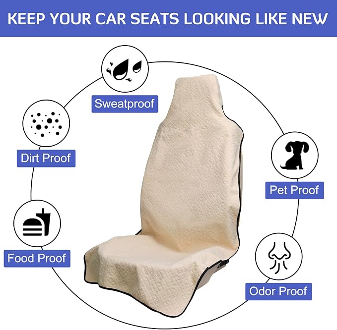 Universal Seat Covers — Front Seat — Beige