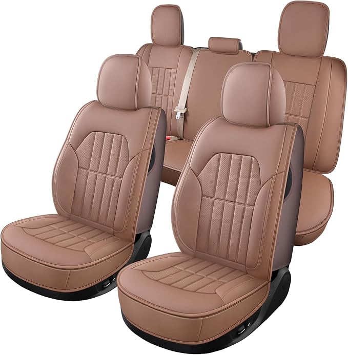 Seat Covers for Multiple Vehicles — Full Set — Brown