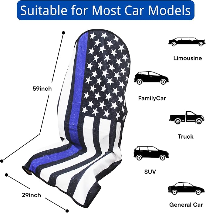 Car Seat Covers — Front Seat — Black