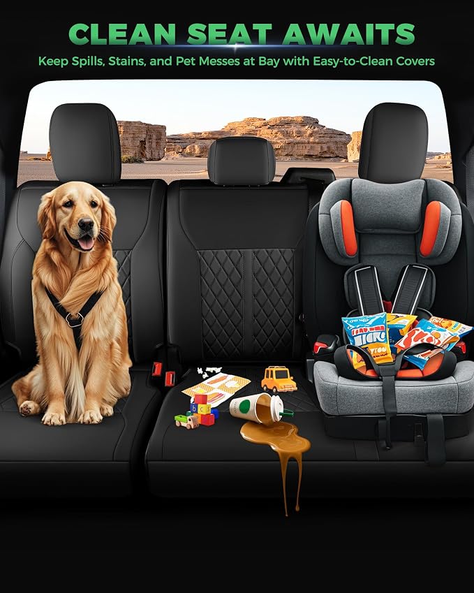 Seat Covers for Multiple Vehicles — Full Set — Black