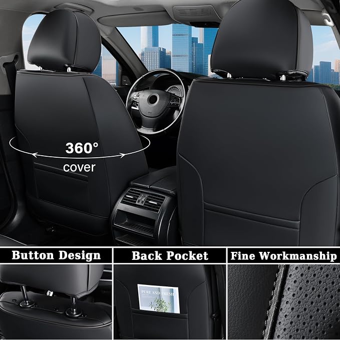 Universal Seat Covers — Full Set — Black