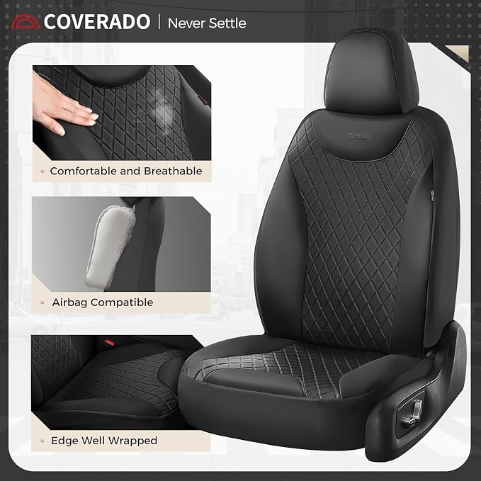 Universal Seat Covers — Front Seat — Black