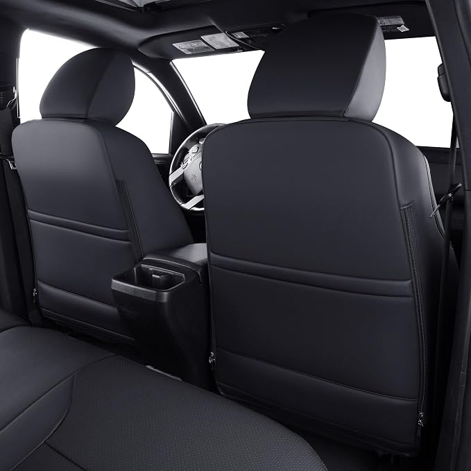 Faux Leather Seat Covers for Toyota Tacoma — Black / Red
