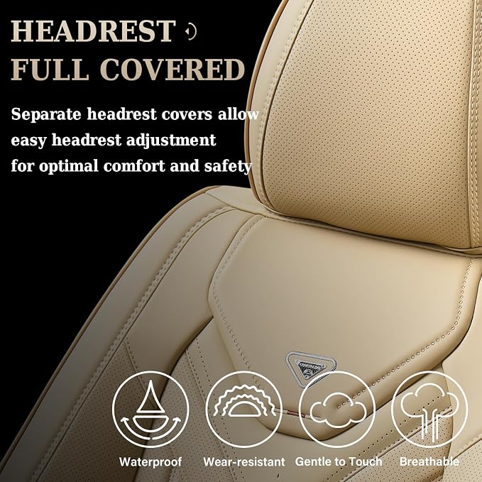 Universal Seat Covers — Front Seat — Beige