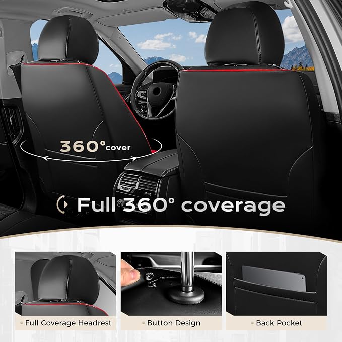 Universal Seat Covers — Front Seat — Black