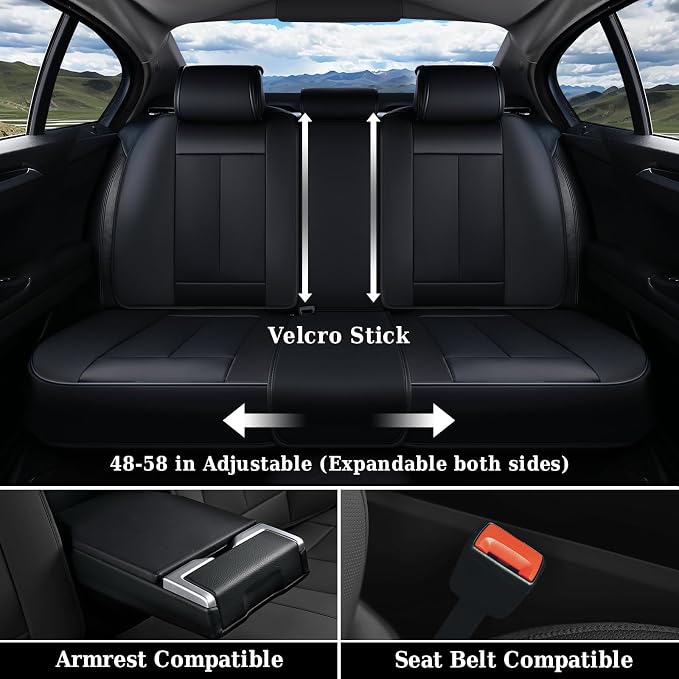 Universal Seat Covers — Full Set — Black