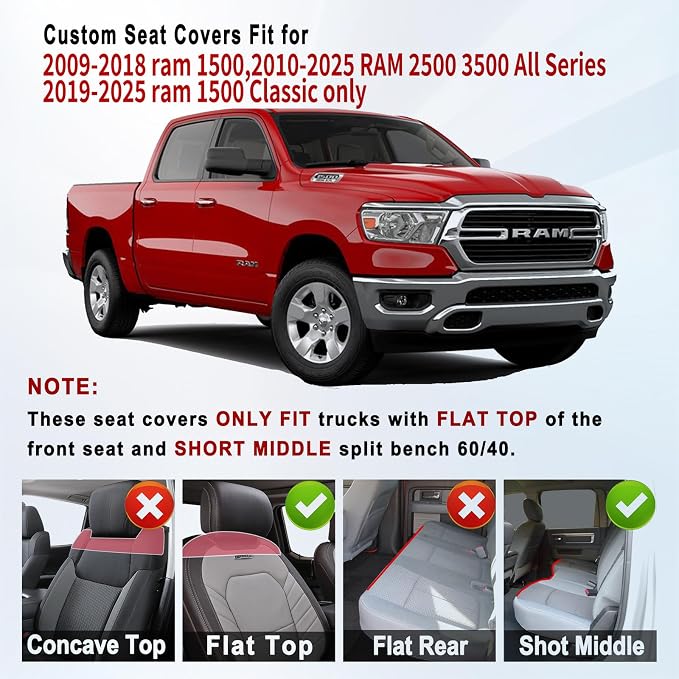 Seat Covers for Multiple Vehicles — Full Set — Black