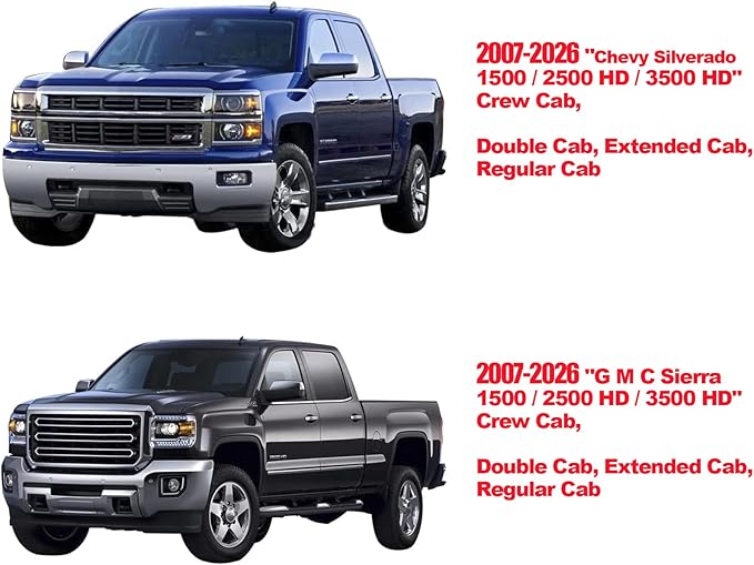 Seat Covers for Chevrolet Silverado / GMC Sierra — Full Set — Black