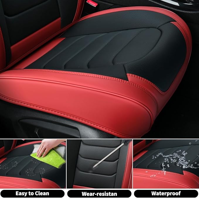 Universal Seat Covers — Front Seat — Red / Black