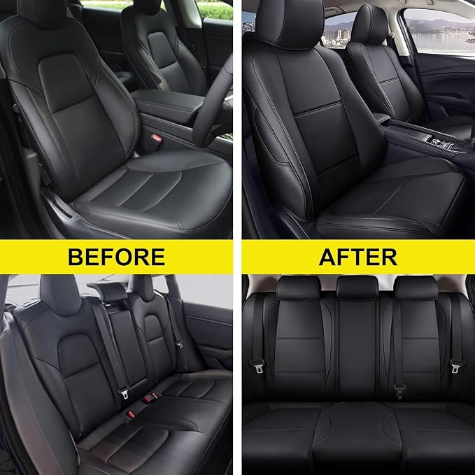 Faux Leather Seat Covers for Mazda CX-30 — Full Set — Black