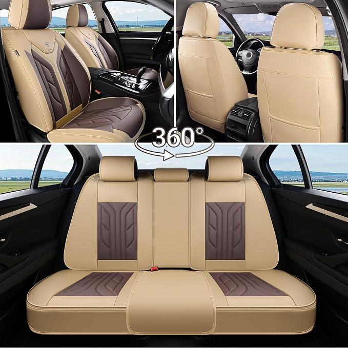 Universal Seat Covers — Front Seat — Beige / Coffee