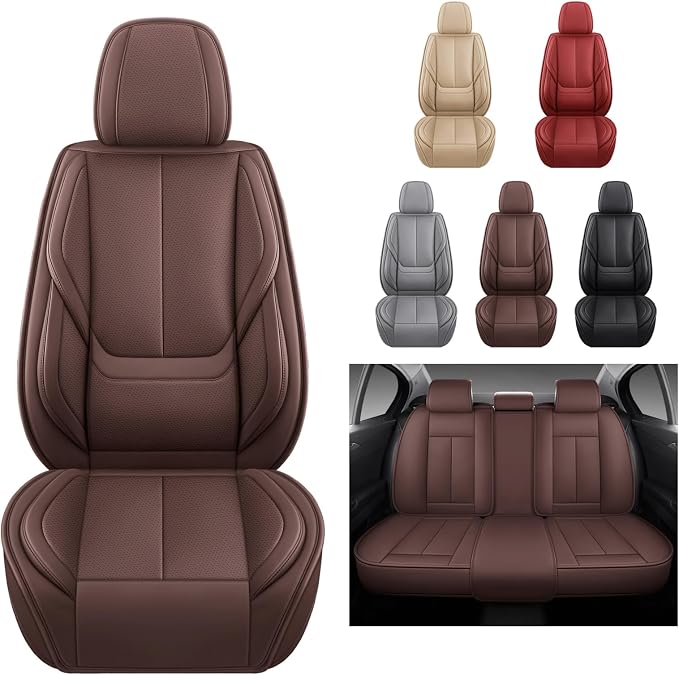 Universal Seat Covers — Full Set — Brown