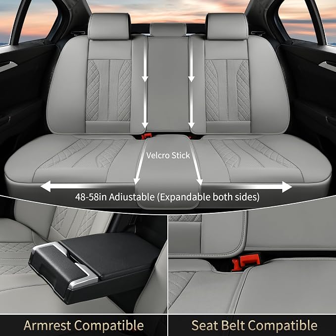 Universal Seat Covers — Full Set — Gray