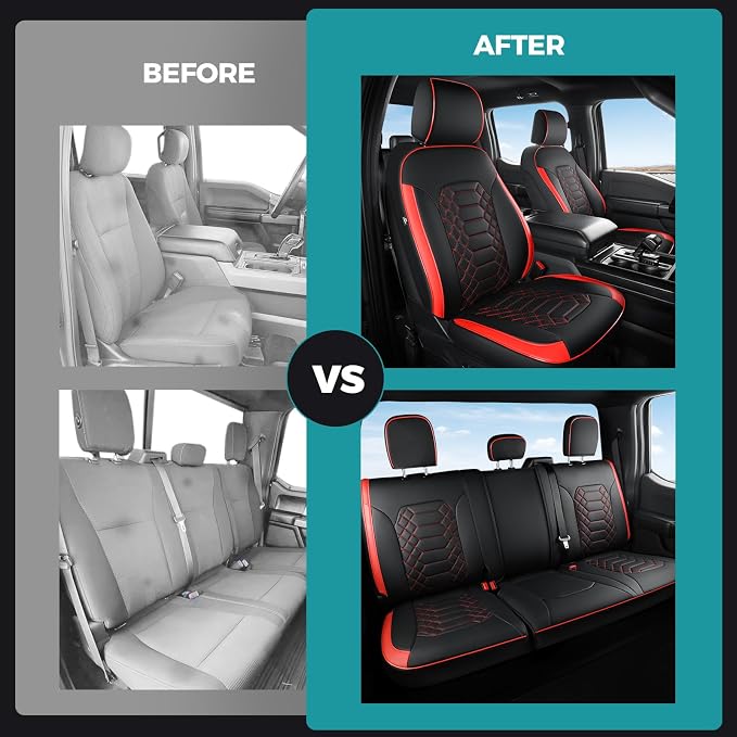 Faux Leather Seat Covers for Multiple Vehicles — Full Set