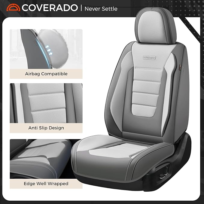 Universal Seat Covers — Full Set — Gray
