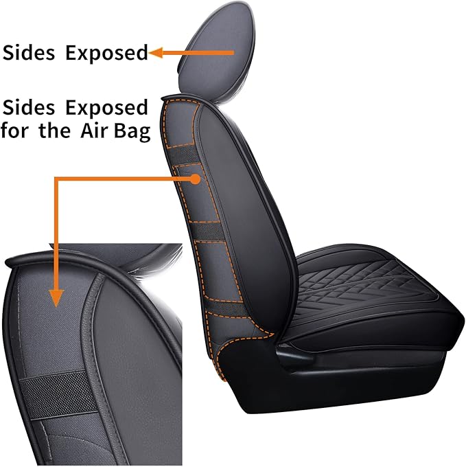 Seat Covers for Toyota Tacoma — Front Seat — Black