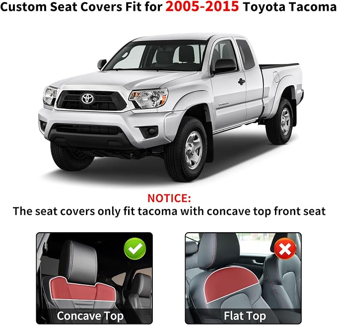 Seat Covers for Toyota Tacoma — Full Set — Black / Blue
