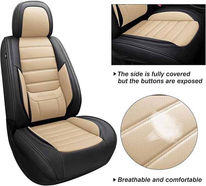 Universal Seat Covers — Full Set — Brown / Beige