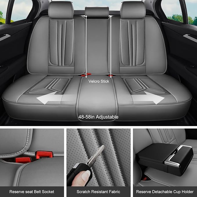 Universal Seat Covers — Full Set — Gray