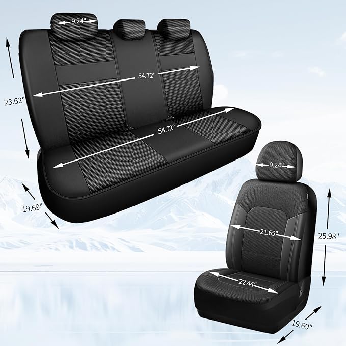 Universal Fabric Seat Covers — Black